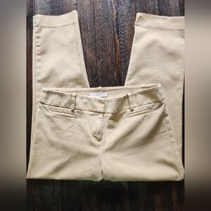 LOFT Women's Pants The Riviera Cropped Capri Tan Size 4